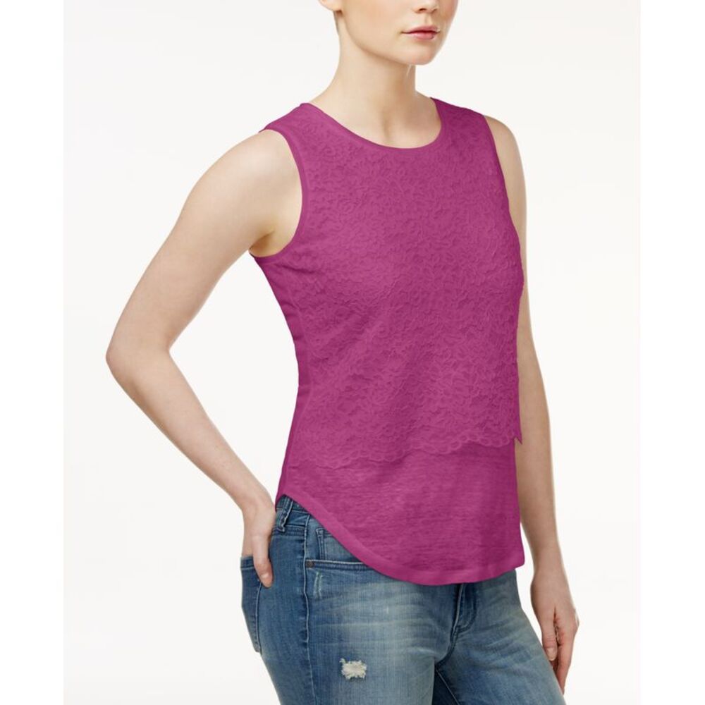Maison Jules Lace Layered Look Top